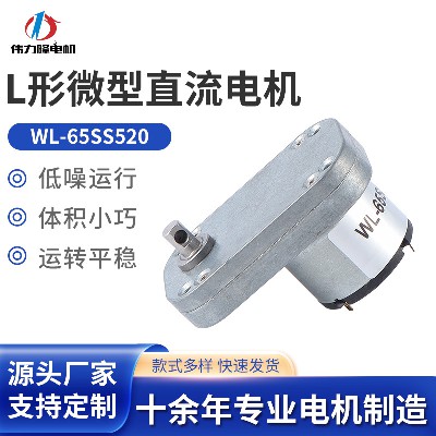 L形微型直流电机 有刷猫砂盆马达蜗轮蜗杆咖啡机减速电机齿轮箱