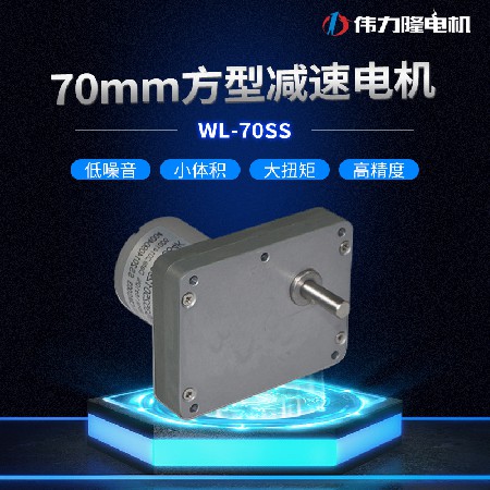 70mm低噪方型减速电机 直流微型马达售货机标签机电机云台灯马达